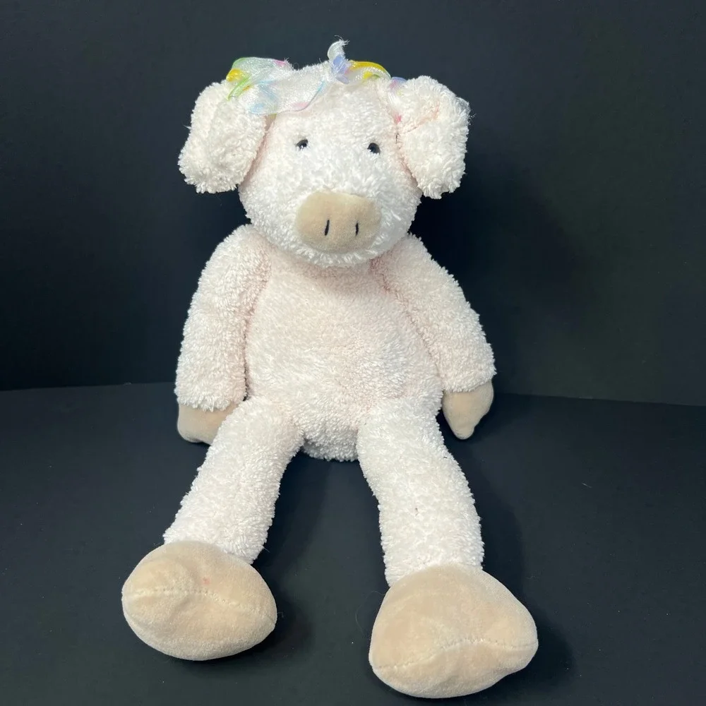 Jellycat Slackajack Pink Piglet‎ Plush Large Pink Retired Vtg Early 2000s JC1056